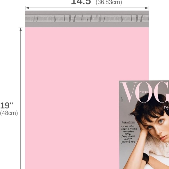 20 Pink Poly Mailers BIG 14.5x19" Shipping Supplies Bundle - Picture 2 of 3
